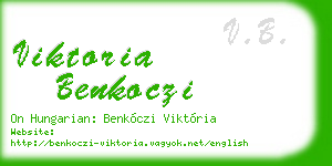 viktoria benkoczi business card