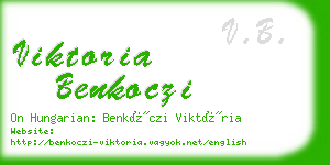 viktoria benkoczi business card